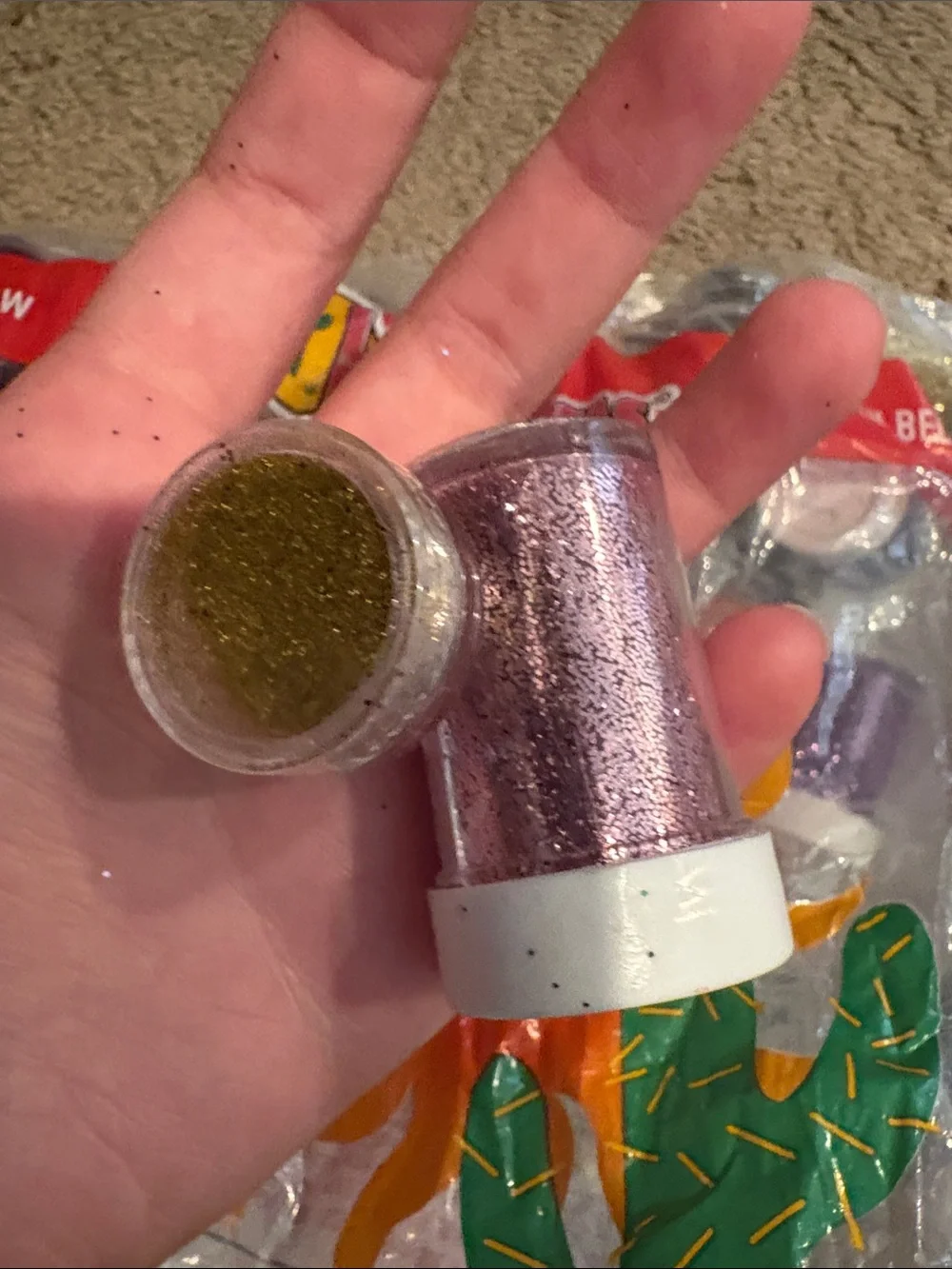 Assortment of glitter bottles